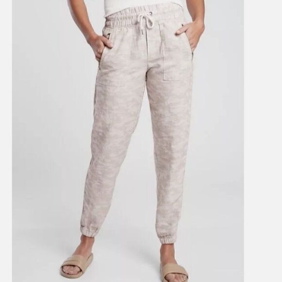 Athleta | Cabo Tide Linen Jogger Pants 0 - Picture 1 of 8
